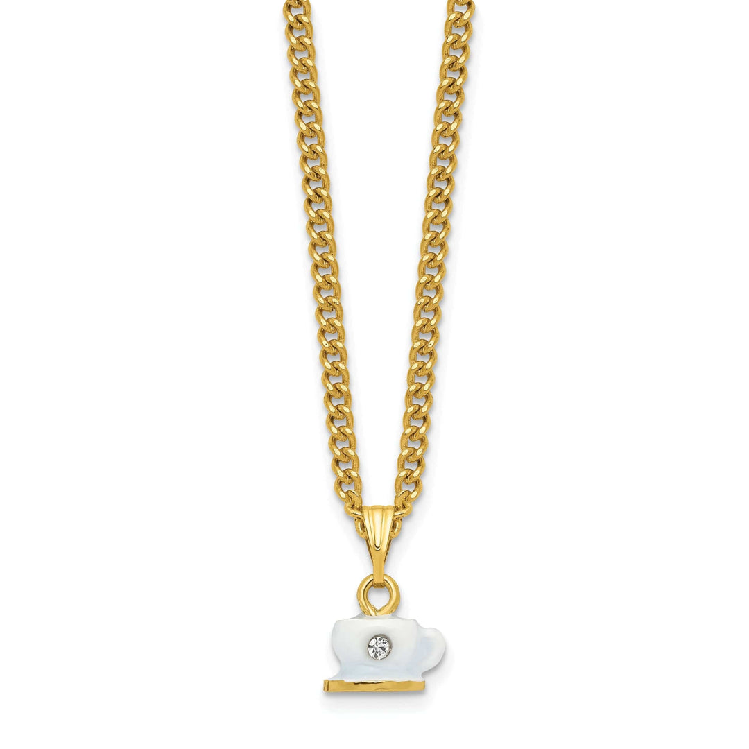 Lovely Rita's Pendants & Charms Bejeweled Pewter Multi Color Enamel Finish CAF Coffee Cup Trinket Box