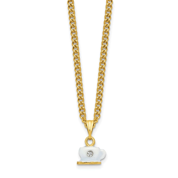 Lovely Rita's Pendants & Charms Bejeweled Pewter Multi Color Enamel Finish CAF Coffee Cup Trinket Box