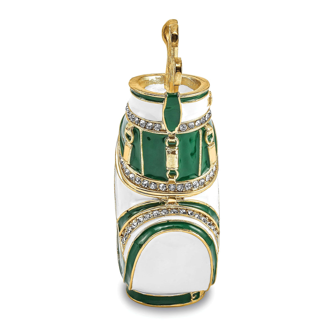 Lovely Rita's Pendants & Charms Bejeweled Pewter Multi Color Finish GAME OF FORES Golf Bag Trinket Box