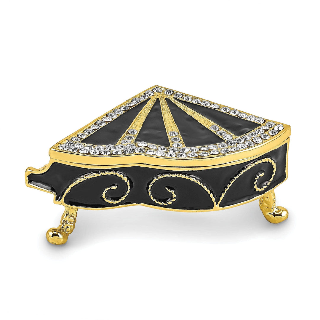 Lovely Rita's Pendants & Charms Bejeweled Pewter Multi Color Finish SERENADE Grand Piano Trinket Box