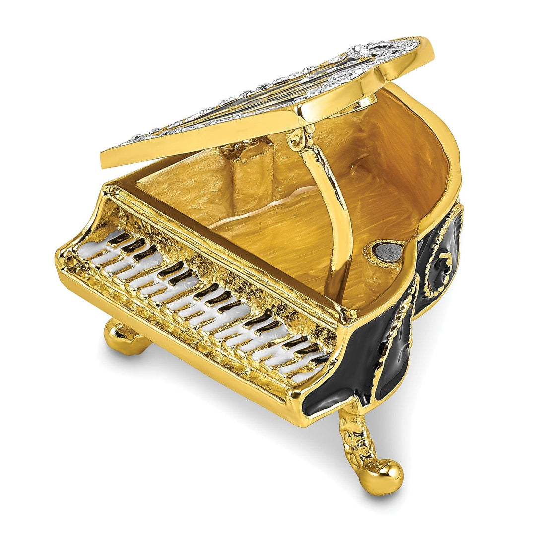 Lovely Rita's Pendants & Charms Bejeweled Pewter Multi Color Finish SERENADE Grand Piano Trinket Box