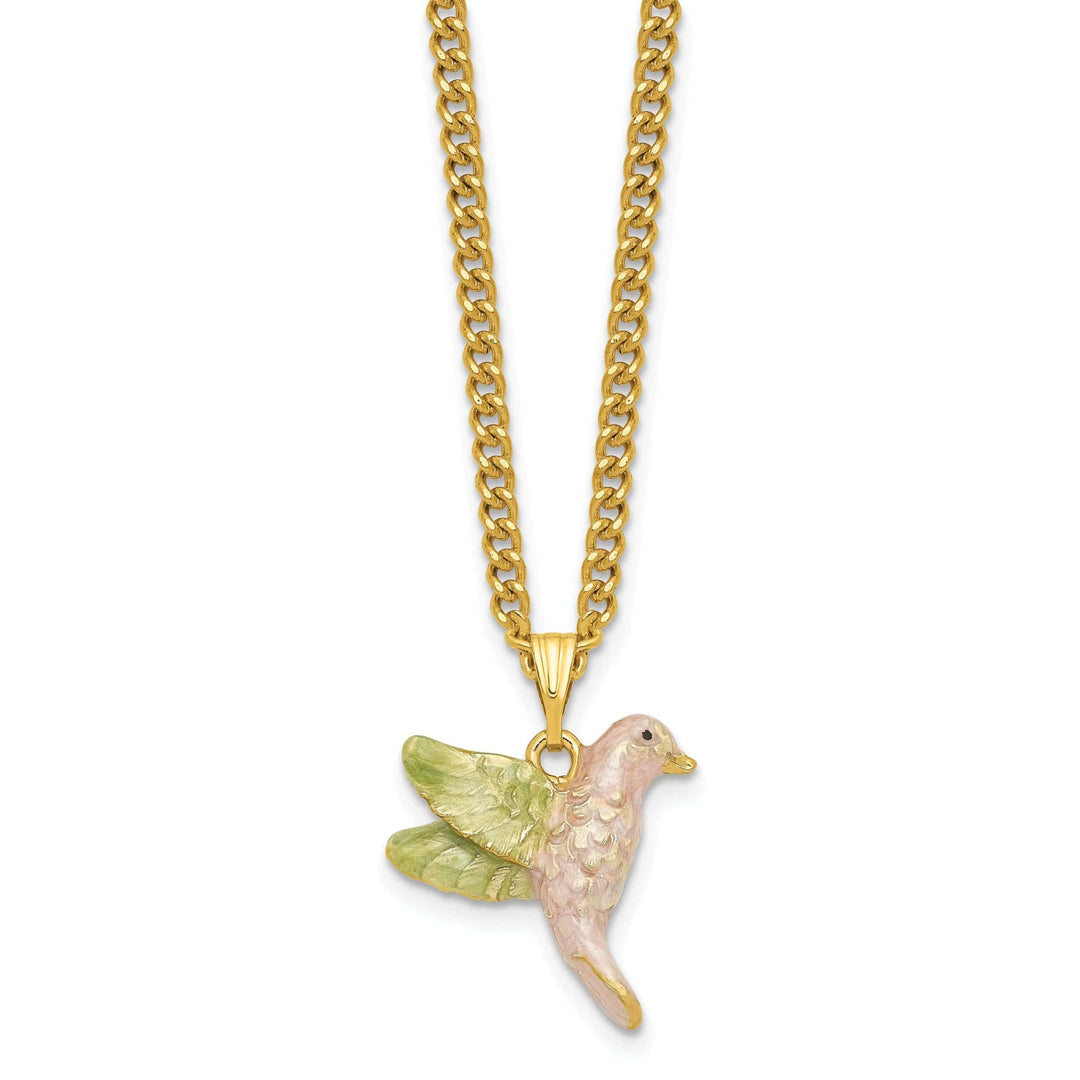 Luxury Giftware by Jere Pendants & Charms Bejeweled Pewter Purple Box/Flower/Hummingbird Trinket Box Design