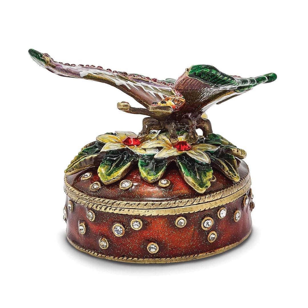 Luxury Giftware by Jere Pendants & Charms Bejeweled Pewter SANGRIA Butterfly Box Trinket Box Design