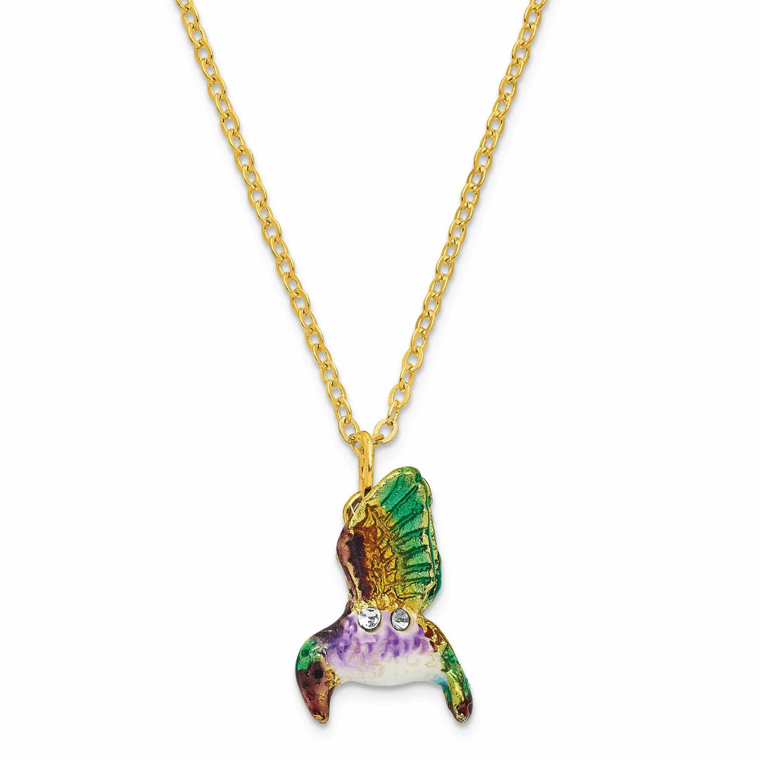 Luxury Giftware by Jere Pendants & Charms Bejeweled Pewter STELLA Hummingbird Morning Glory Trinket Box Design