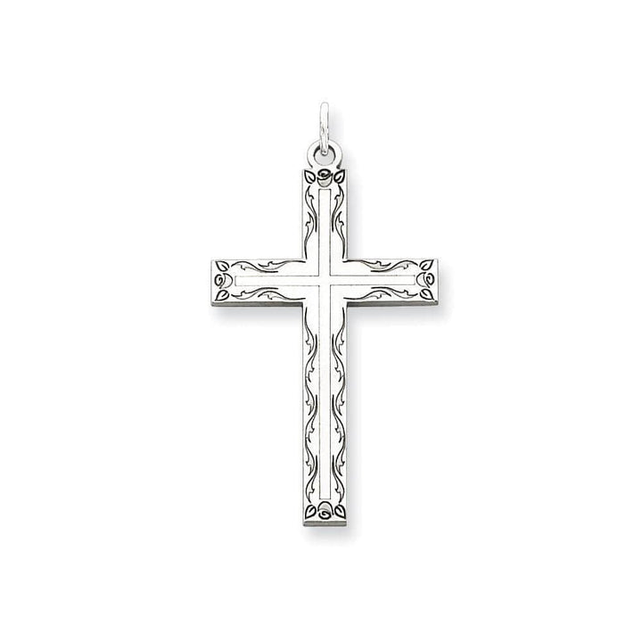 Lovely Rita's Pendants & Charms Contemporary Style Engraving - $20 Sterling Silver Laser Designed Cross Pendant