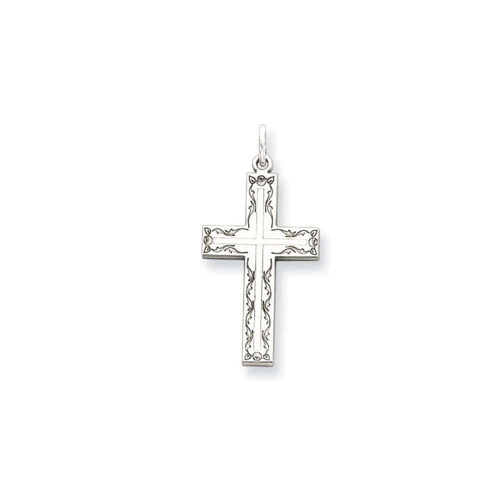 Lovely Rita's Pendants & Charms Contemporary Style Engraving - $20 Sterling Silver Laser Designed Cross Pendant