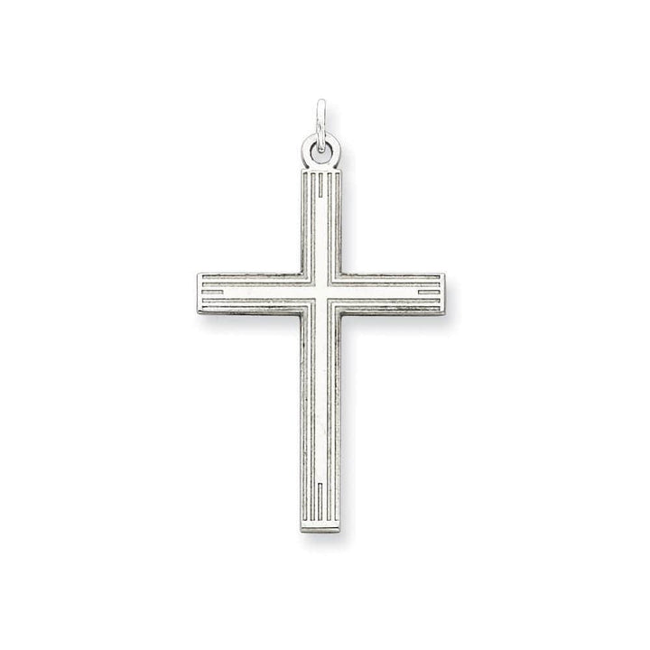 Lovely Rita's Pendants & Charms Contemporary Style Engraving - $20 Sterling Silver Laser Designed Cross Pendant