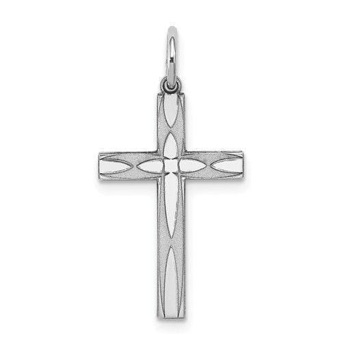 Lovely Rita's Pendants & Charms Contemporary Style Engraving - $20 Sterling Silver Laser Designed Cross Pendant
