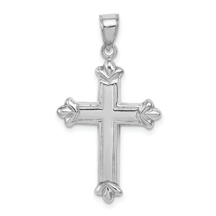 Lovely Rita's Pendants & Charms Hollow Sterling Silver 3 D Budded Cross Pendant