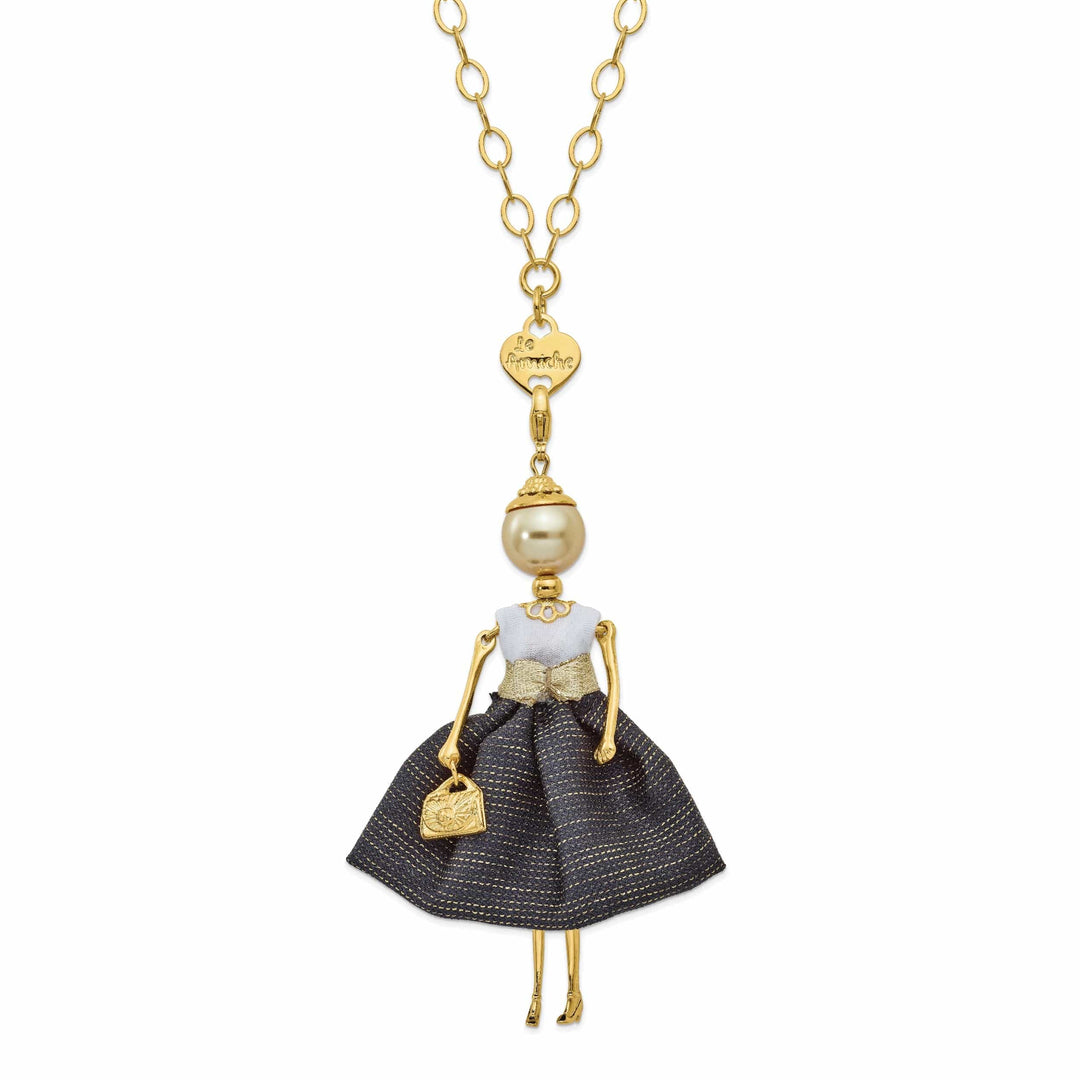 Jere Collection Pendants & Charms Le Amiche Swarovski Black White Doll Charm