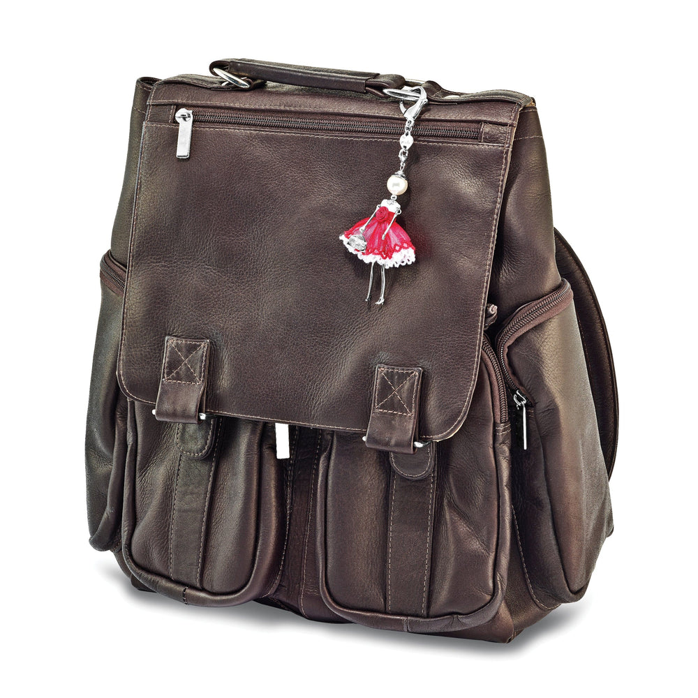 Jere Collection Pendants & Charms Le Amiche Swarovski Pearl Red Rose Doll Charm