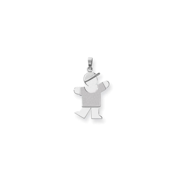 Lovely Rita's Pendants & Charms No Engraving 14 White Gold Solid Medium Boy With Hat Kiss Charm