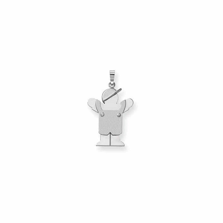 Lovely Rita's Pendants & Charms No Engraving 14 White Gold Solid Medium Boy With Hat Love Charm