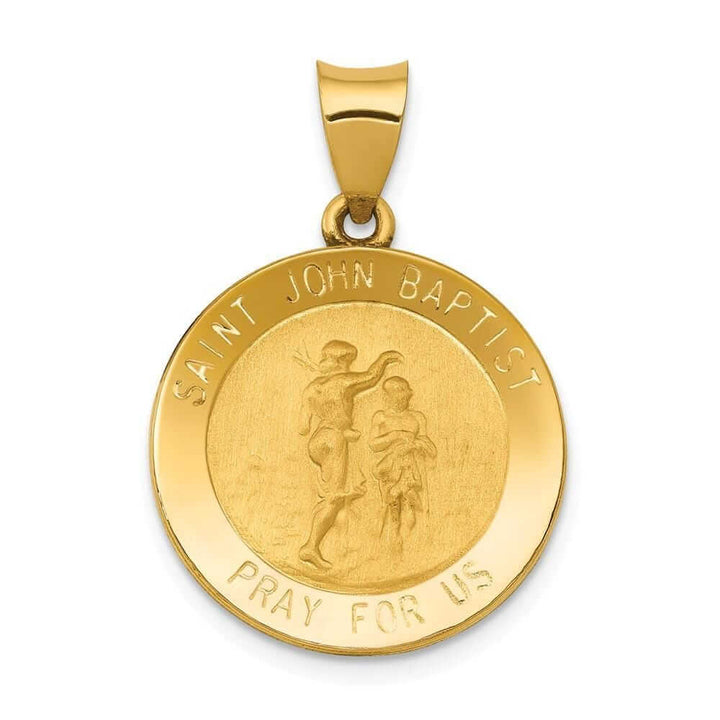 Lovely Rita's Pendants & Charms No Engraving 14 Yellow Gold Saint John Baptist Medal Pendant