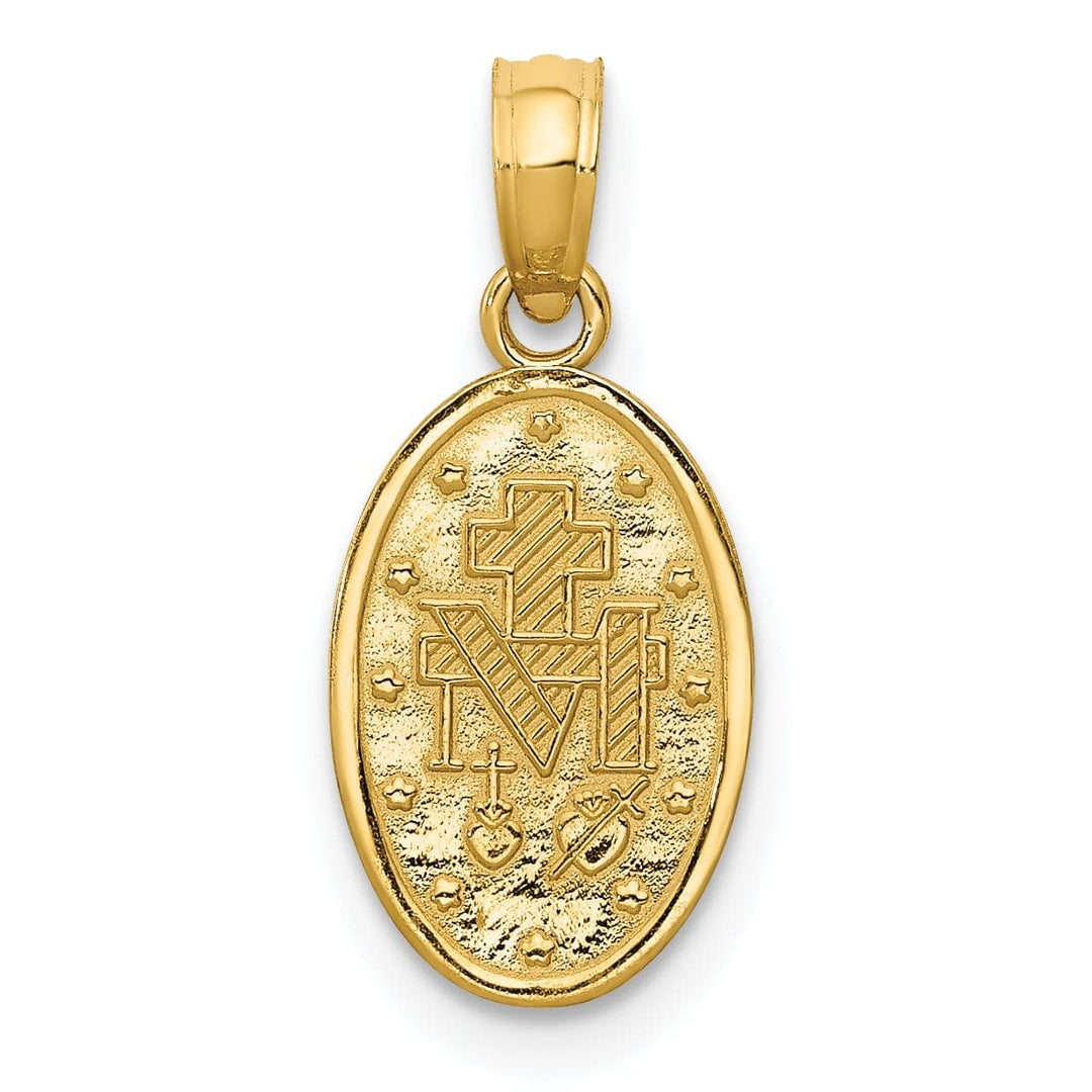 Lovely Rita's Pendants & Charms No Engraving 14k Two Tone Gold Miraculous Medal Charm