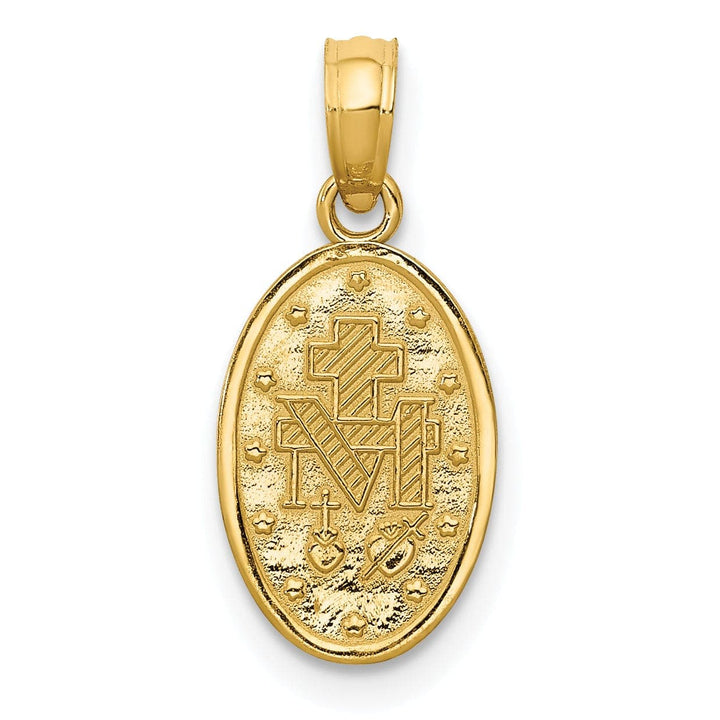 Lovely Rita's Pendants & Charms No Engraving 14k Two Tone Gold Miraculous Medal Charm