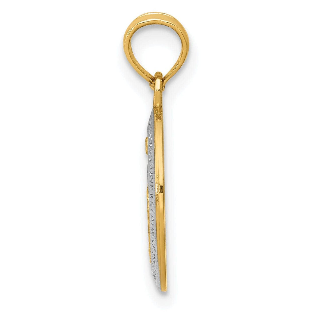 Lovely Rita's Pendants & Charms No Engraving 14k Two Tone Gold Miraculous Medal Charm