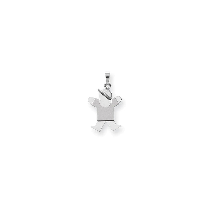 Lovely Rita's Pendants & Charms No Engraving 14k White Gold Polished Small Boy With Hat Joy Cha