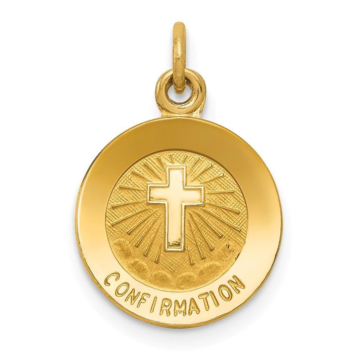 Lovely Rita's Pendants & Charms No Engraving 14k Yellow Gold Confirmation Medal Pendant.