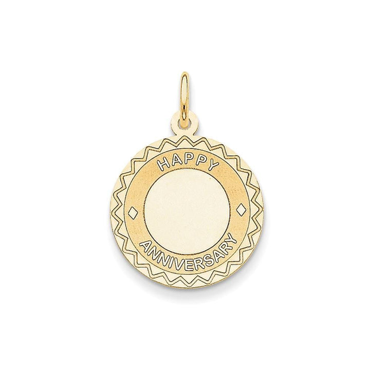Lovely Rita's Pendants & Charms No Engraving 14k Yellow Gold Happy Anniversary Charm Pendant