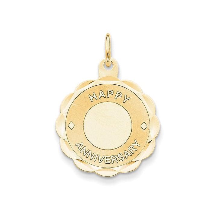 Lovely Rita's Pendants & Charms No Engraving 14k Yellow Gold Happy Anniversary Charm Pendant