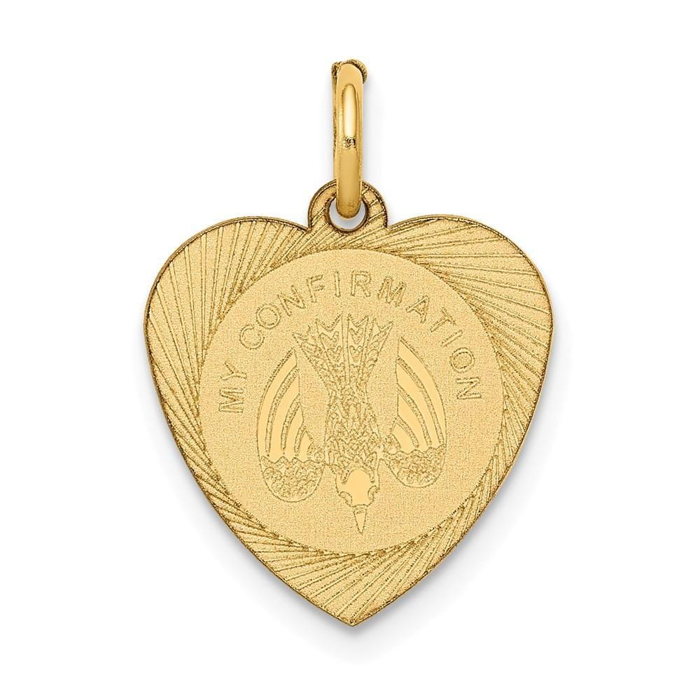 Lovely Rita's Pendants & Charms No Engraving 14k Yellow Gold Holy Communion Medal Pendant.