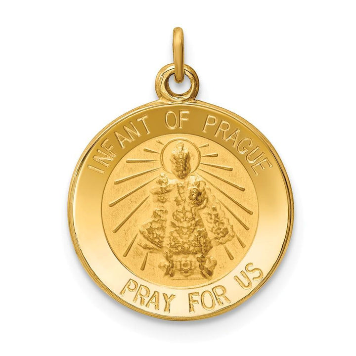 Lovely Rita's Pendants & Charms No Engraving 14k Yellow Gold Infant of Prague Medal Pendant