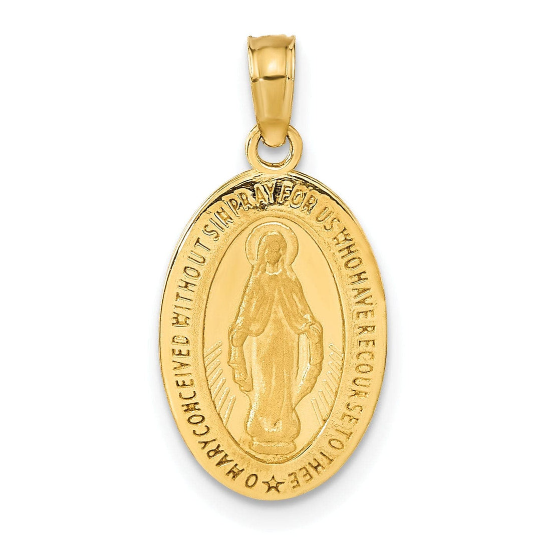 Lovely Rita's Pendants & Charms No Engraving 14k Yellow Gold Miraculous Medal Pendant