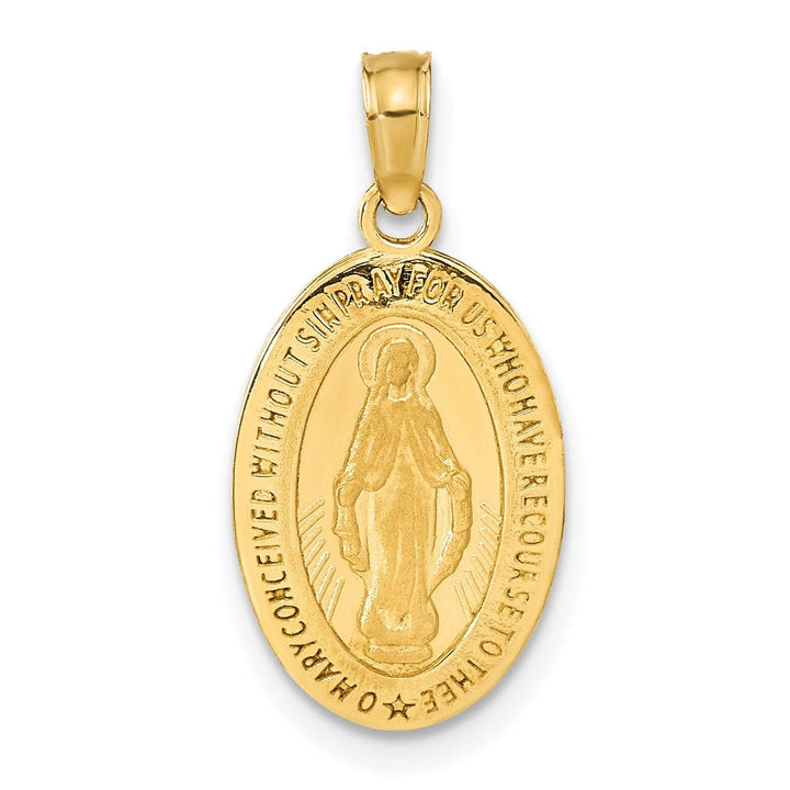 Lovely Rita's Pendants & Charms No Engraving 14k Yellow Gold Miraculous Medal Pendant
