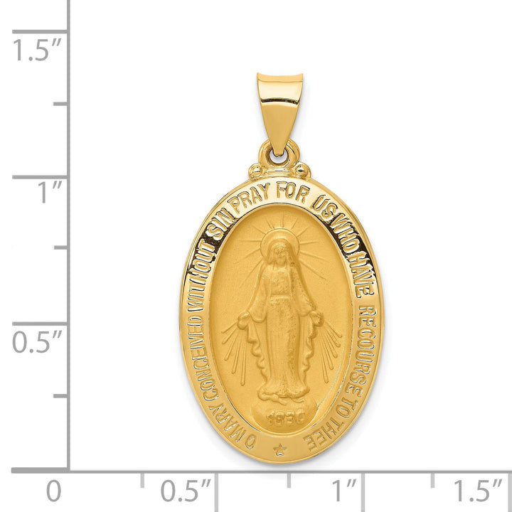 Lovely Rita's Pendants & Charms No Engraving 14k Yellow Gold Miraculous Medal Pendant