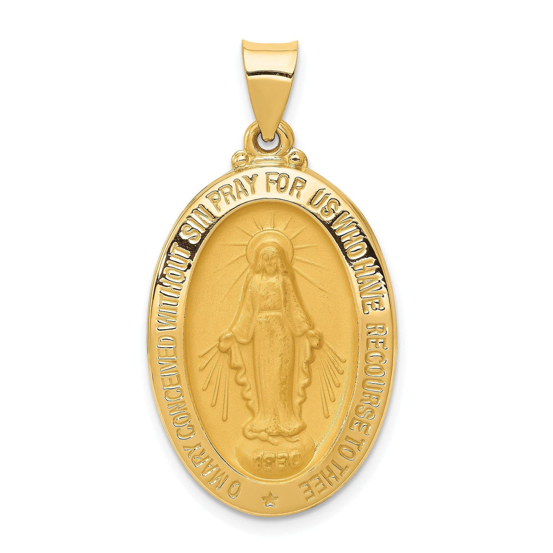Lovely Rita's Pendants & Charms No Engraving 14k Yellow Gold Miraculous Medal Pendant