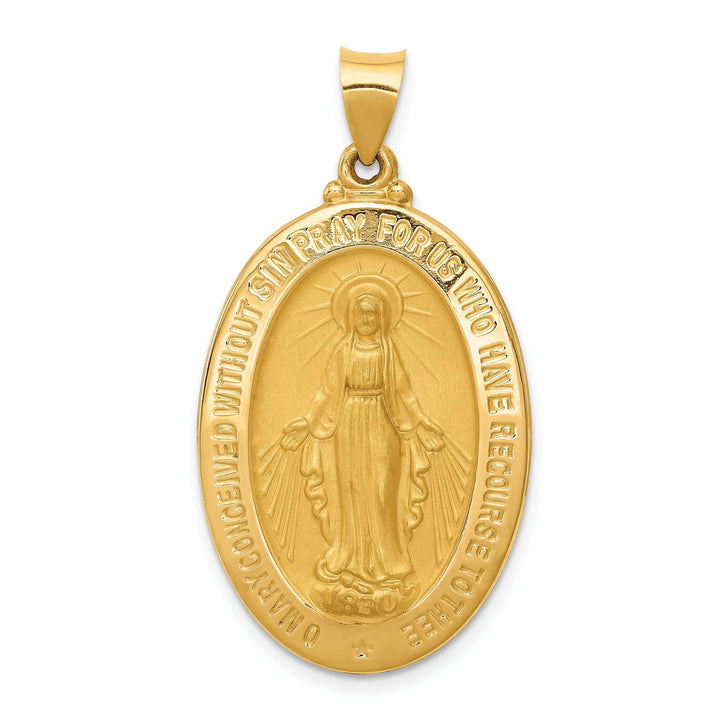 Lovely Rita's Pendants & Charms No Engraving 14k Yellow Gold Miraculous Medal Pendant
