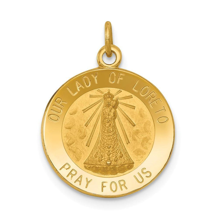 Lovely Rita's Pendants & Charms No Engraving 14k Yellow Gold Our Lady of Loreto Medal Charm