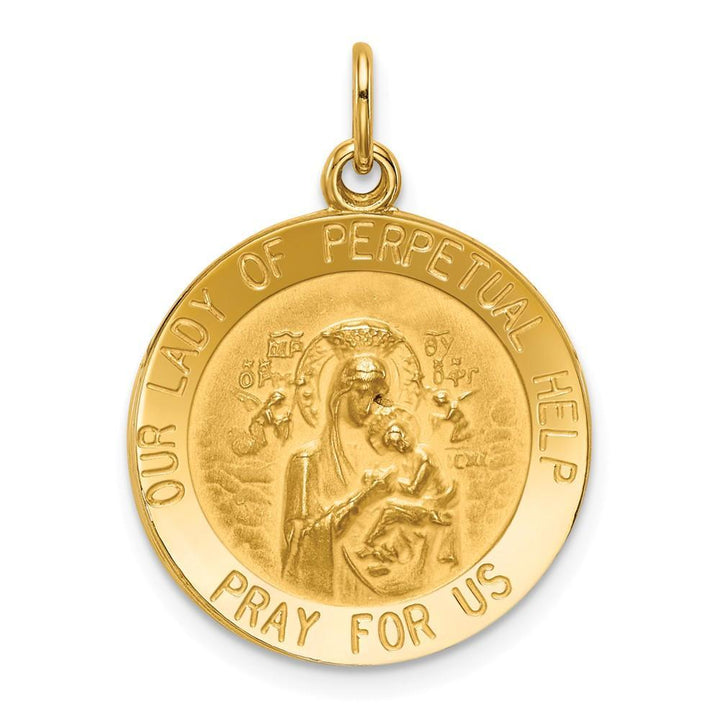 Lovely Rita's Pendants & Charms No Engraving 14k Yellow Gold Our Lady of Perpetual Help Medal