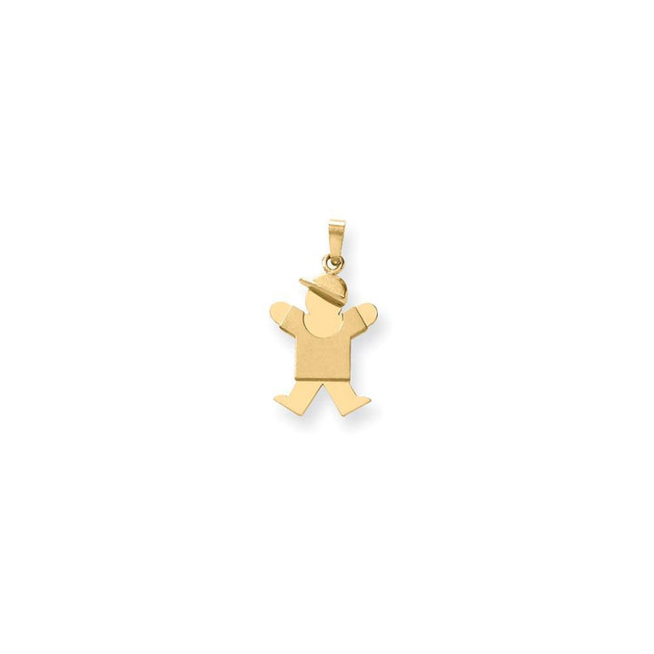Lovely Rita's Pendants & Charms No Engraving 14k Yellow Gold Polished Boy With Hat Joy Charm