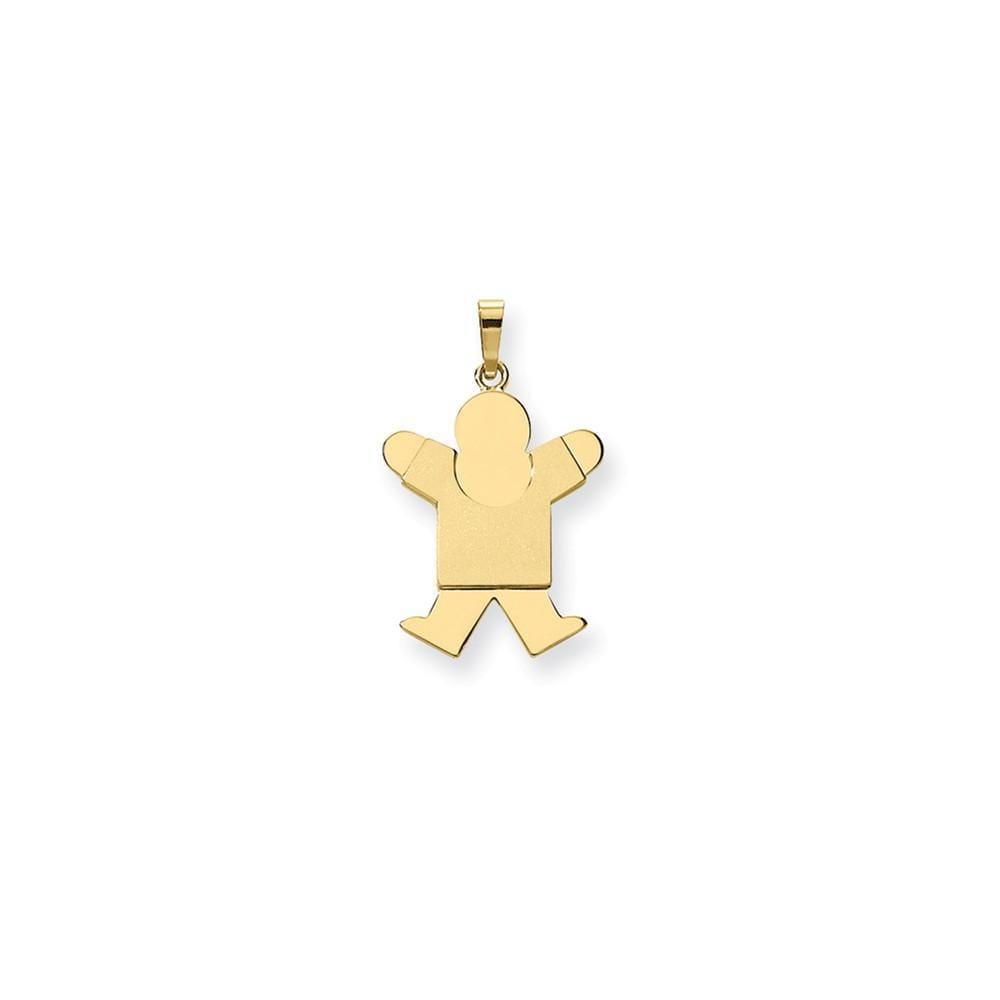 Lovely Rita's Pendants & Charms No Engraving 14k Yellow Gold Polished Joy Boy Jumping Charm