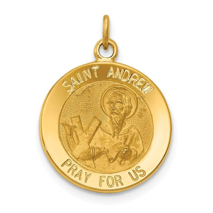Lovely Rita's Pendants & Charms No Engraving 14k Yellow Gold Saint Andrew Medal Pendant