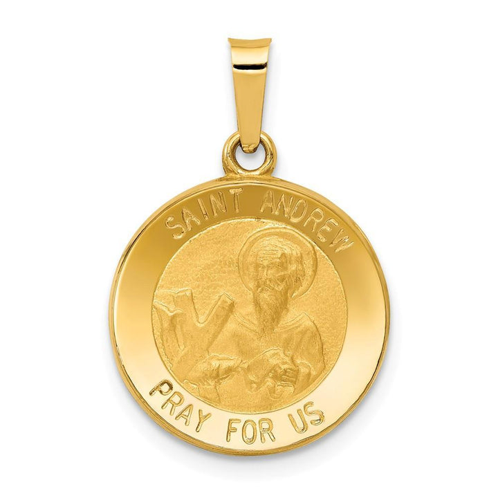 Lovely Rita's Pendants & Charms No Engraving 14k Yellow Gold Saint Andrew Medal Pendant