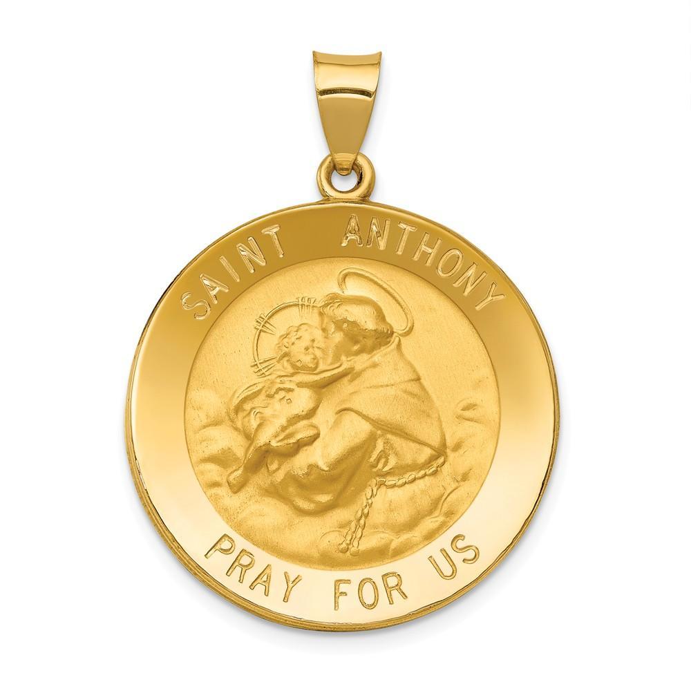 Lovely Rita's Pendants & Charms No Engraving 14k Yellow Gold Saint Anthony Medal Pendant
