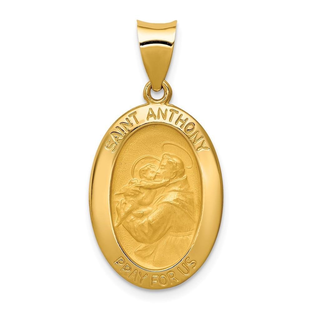 Lovely Rita's Pendants & Charms No Engraving 14k Yellow Gold Saint Anthony Medal Pendant