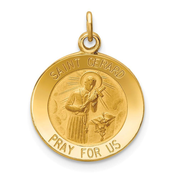 Lovely Rita's Pendants & Charms No Engraving 14k Yellow Gold Saint Gerard Medal Pendant