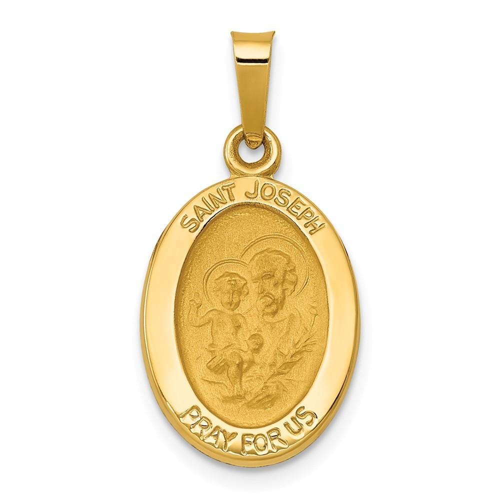 Lovely Rita's Pendants & Charms No Engraving 14k Yellow Gold Saint Joseph Medal Pendant