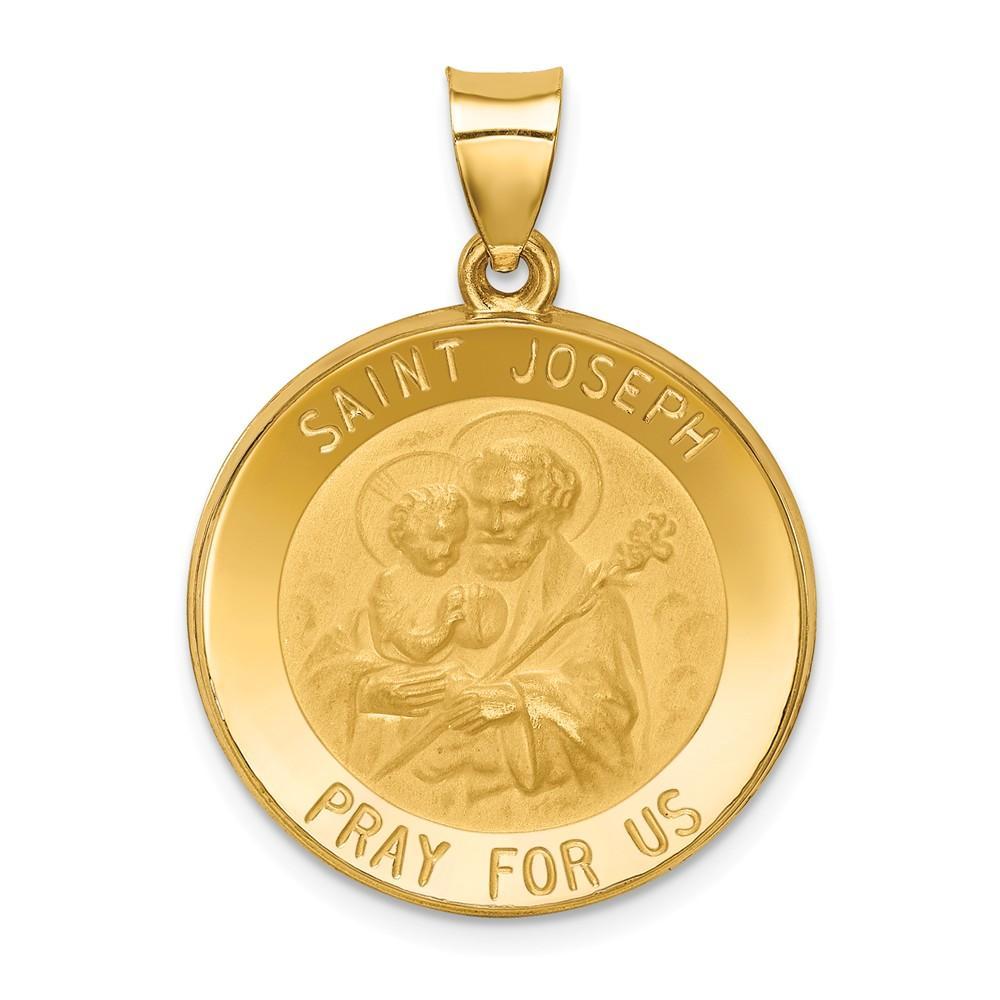 Lovely Rita's Pendants & Charms No Engraving 14k Yellow Gold Saint Joseph Medal Pendant