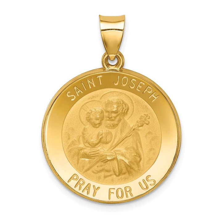 Lovely Rita's Pendants & Charms No Engraving 14k Yellow Gold Saint Joseph Medal Pendant