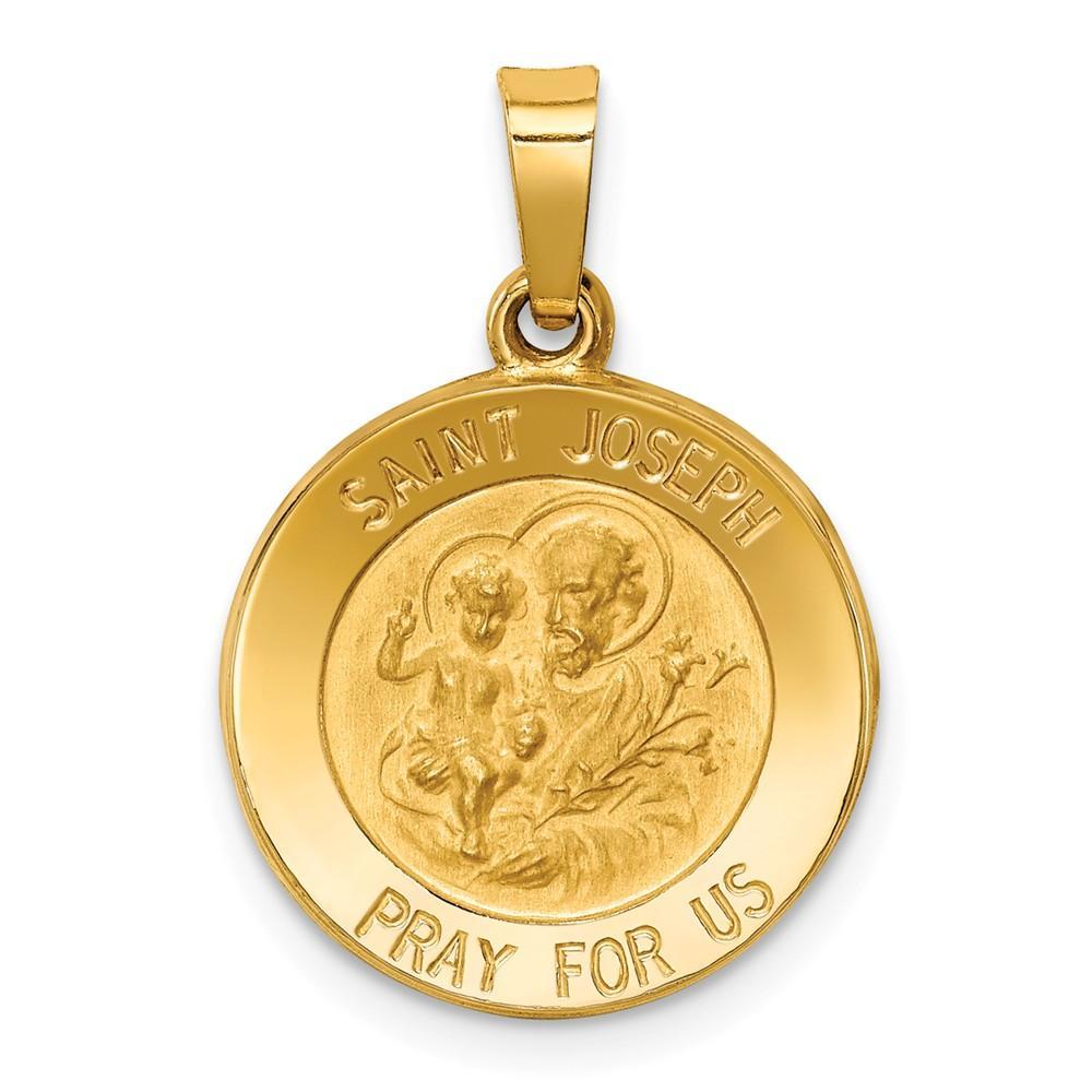 Lovely Rita's Pendants & Charms No Engraving 14k Yellow Gold Saint Joseph Medal Pendant