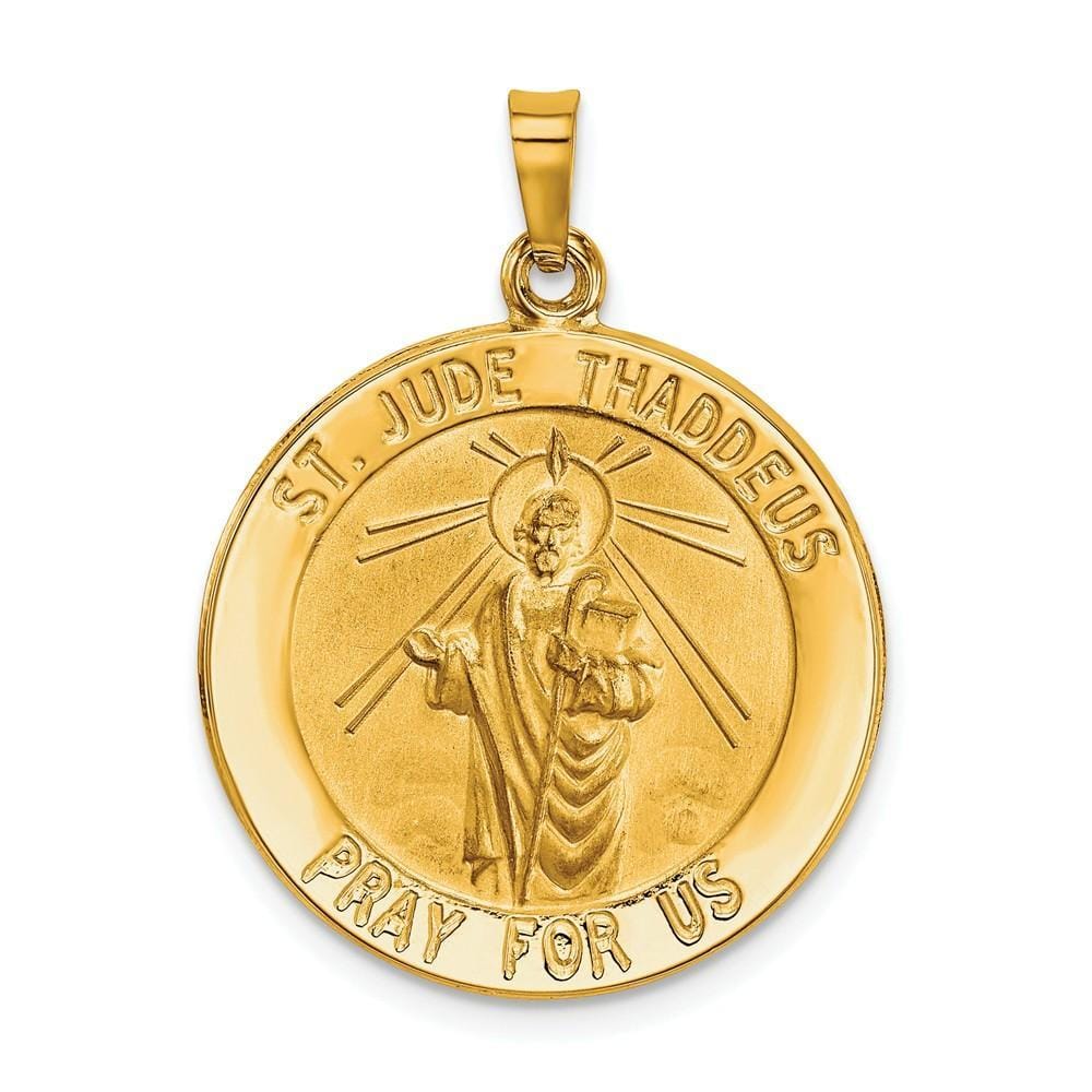 Lovely Rita's Pendants & Charms No Engraving 14k Yellow Gold Saint Jude Medal Pendant