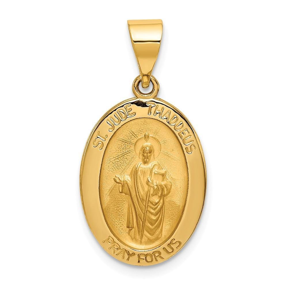 Lovely Rita's Pendants & Charms No Engraving 14k Yellow Gold Saint Jude Thaddeus Medal
