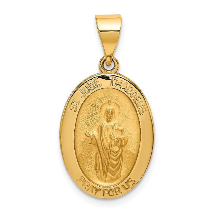 Lovely Rita's Pendants & Charms No Engraving 14k Yellow Gold Saint Jude Thaddeus Medal
