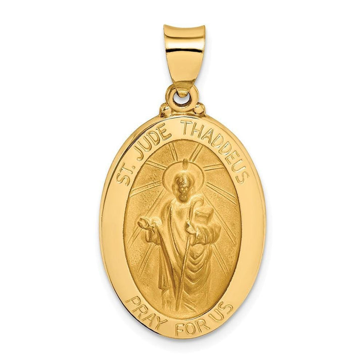 Lovely Rita's Pendants & Charms No Engraving 14k Yellow Gold Saint Jude Thaddeus Medal