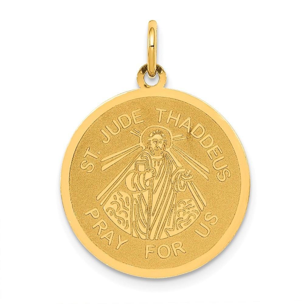 Lovely Rita's Pendants & Charms No Engraving 14k Yellow Gold Saint Jude Thaddeus Pendant
